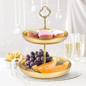 Bosonshop 2 Tier Cupcake Stand Cupcake Holder for Party Stacked Bowls